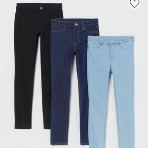 H&M 3-pack skinny fit jeans